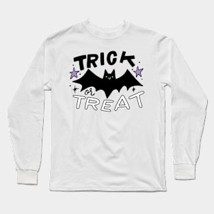 CUTE BAT, TRICK OR TRICK HALLOWEEN 2024 Long Sleeve T-Shirt